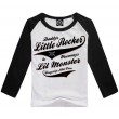 Dragstrip Kids Crew  Baseball Top - Rocker Monster  Navy/white